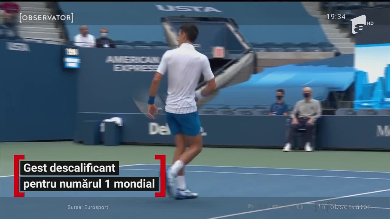 Gest descalificant pentru numărul 1 mondial al tenisului masculin