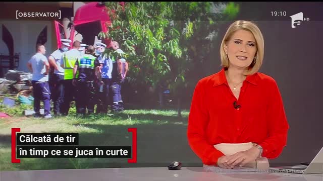 O fetiță a fost călcată de un TIR &icirc;n timp ce se juca &icirc;n curte