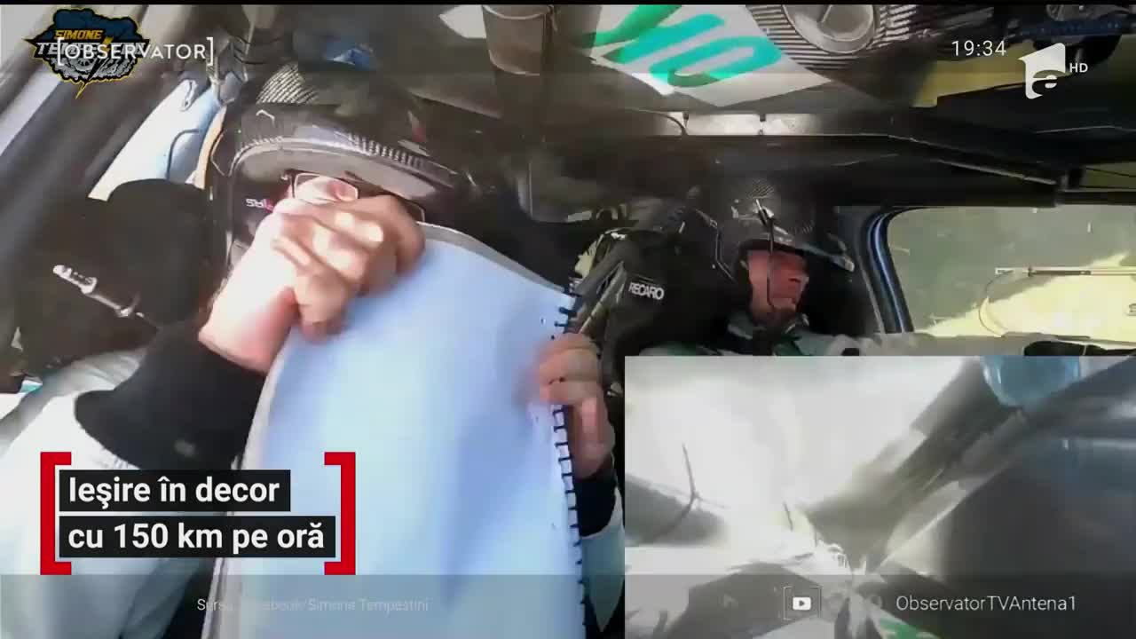 Imagini noi de la teribilul accident &icirc;n care a fost implicat campionul Rom&acirc;niei la raliu, Simone Tempestini