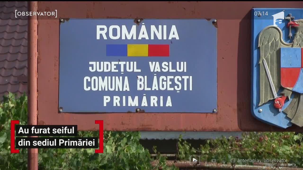 Un seif a fost furat din sediul unei primării, &icirc;n judeţul Vaslui