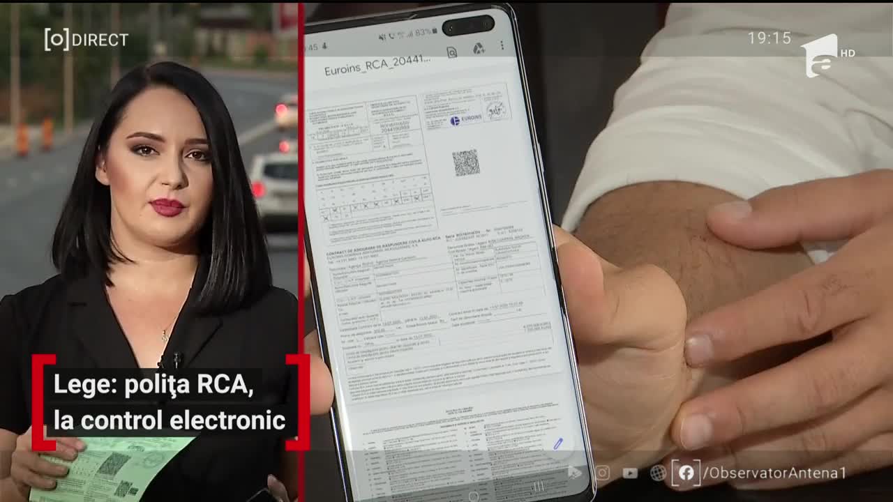 Poliţa RCA poate fi prezentată polițiștilor şi &icirc;n format electronic