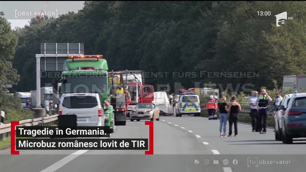 Un şofer rom&acirc;n de TIR a spulberat un microbuz &icirc;n Germania