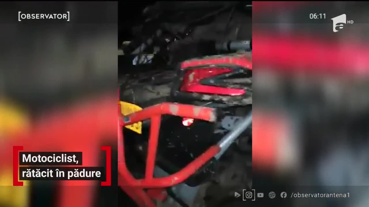 Mototciclist, ratacit &icirc;ntr-o pădure din Maramureş