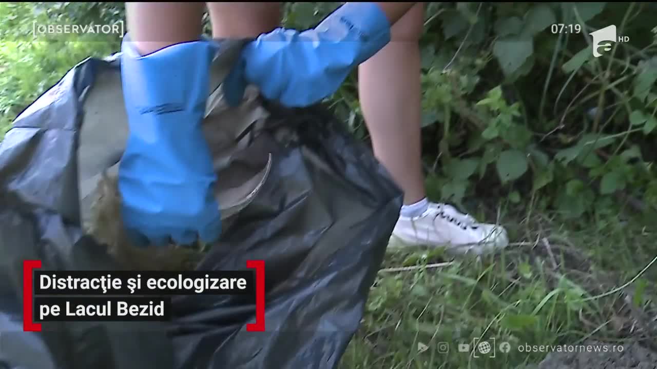 "Adunăm şi v&acirc;slim!", acţiune de curăţare a unui lac din Mureş