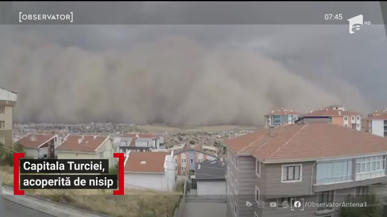 Scene apocaliptice &icirc;n capitala Turciei. o furtună de nisip a &icirc;nghiţit Ankara