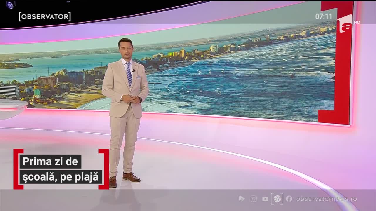 Prima zi de școală, pe plajă