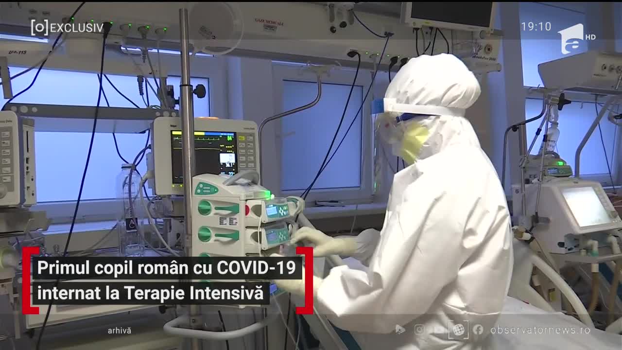 Primul copil rom&acirc;n cu coronavirus internat la Terapie Intensivă