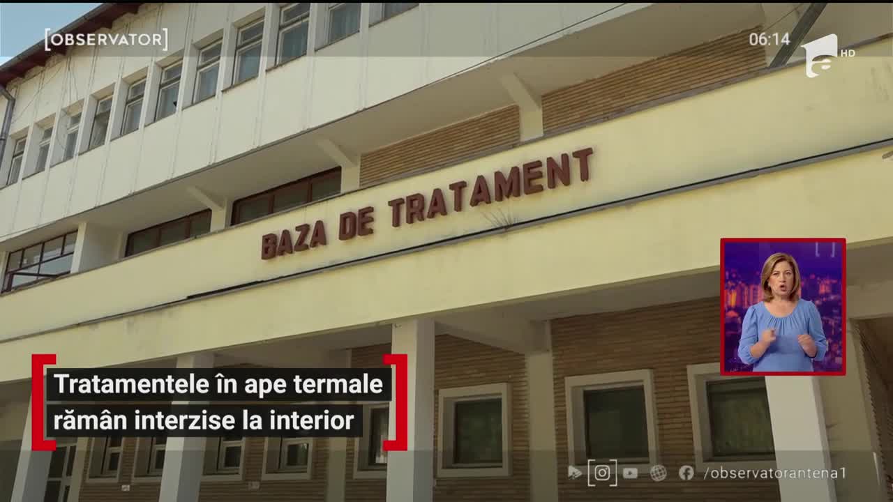 Tratamentele &icirc;n ape termale r&acirc;măn interzise la interior