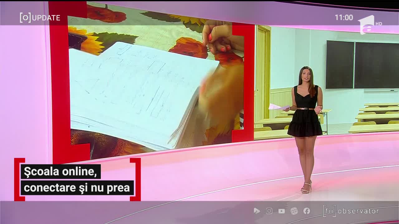 Observator Update, 18 septembrie, ora 11:00: Școala online, conectare și nu prea