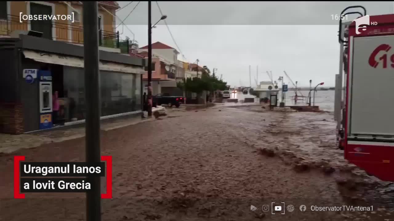 Ore critice pentru Grecia. Uraganul Ianos a lovit ţărmul