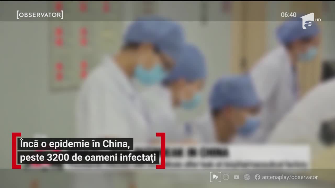 &Icirc;ncă o epidemie &icirc;n China, peste 3200 de oameni infectați