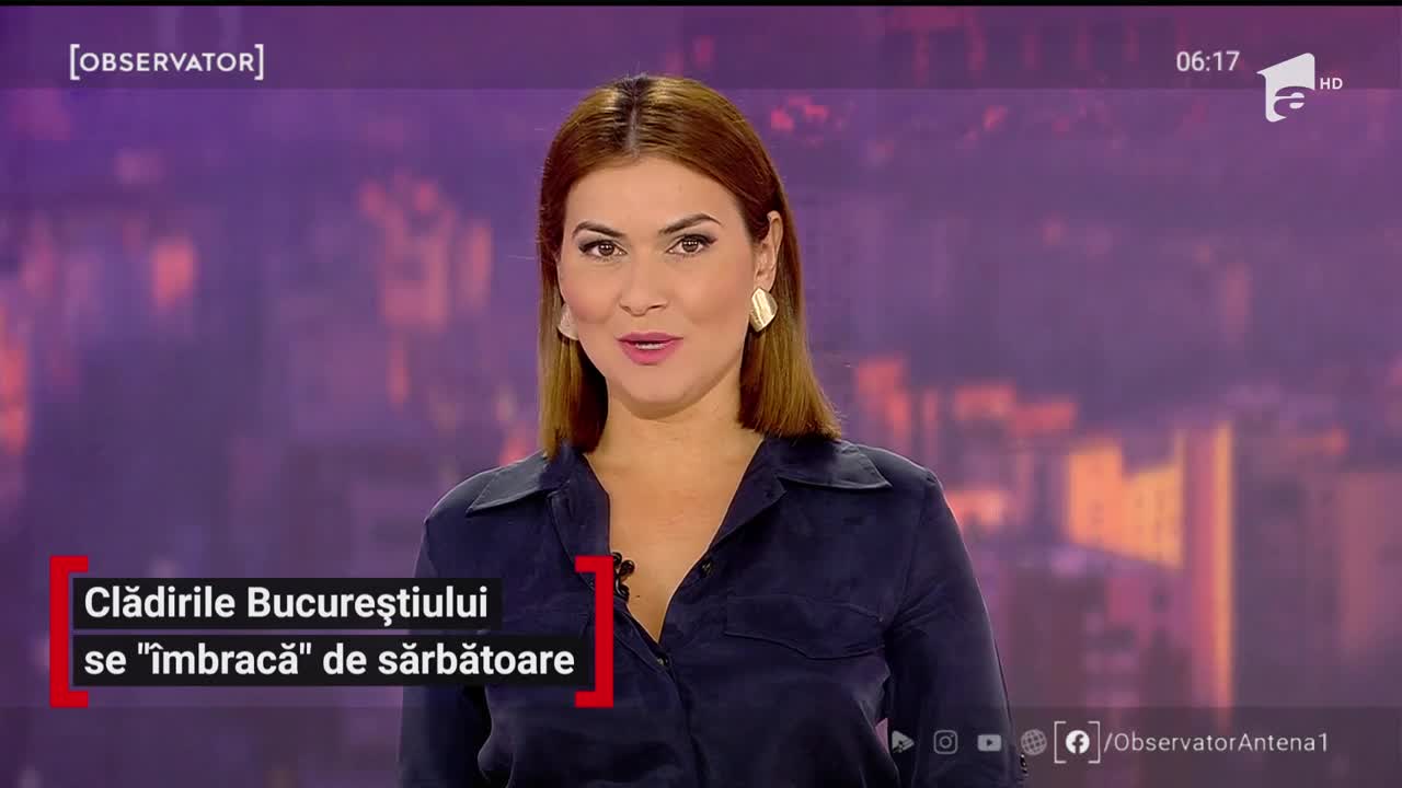 Clădirile Bucureștiului se &rdquo;&icirc;mbracă&rdquo; de sărbătoare