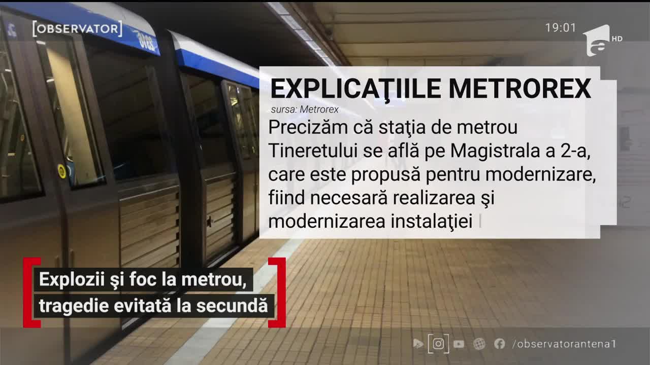 Explozii și foc la metrou, tragedie evitată la secundă