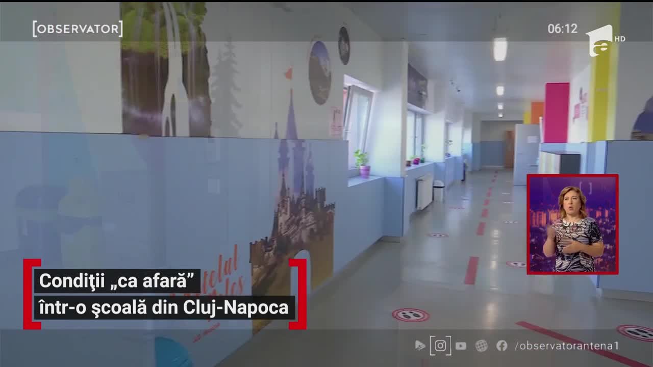 Condiții &bdquo;ca afară&rdquo; &icirc;ntr-o școală din Cluj-Napoca