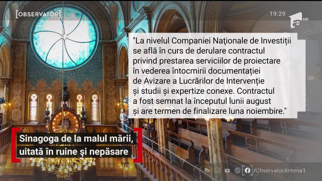 Sinagoga din Constanța, uitată &icirc;n ruine și nepăsare