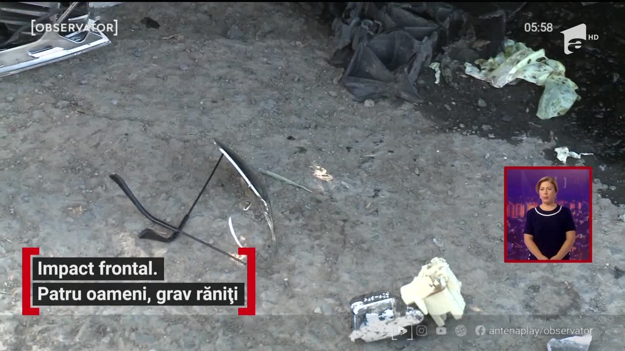 Grav accident de circulaţie &icirc;n Tulcea. Patru oameni au fost răniti grav