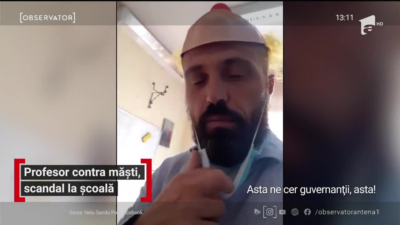 Profesor contra măștii, scandal la școală