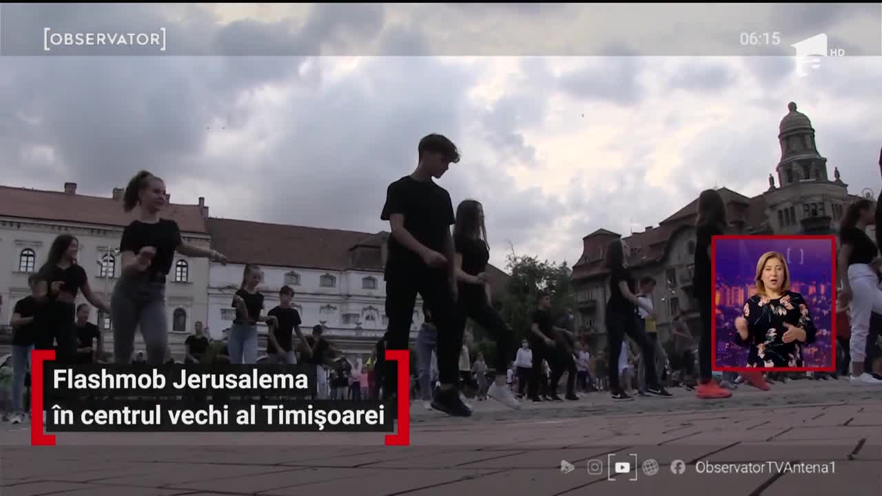 Flashmob Jerusalema &icirc;n centrul vechi al Timișoarei