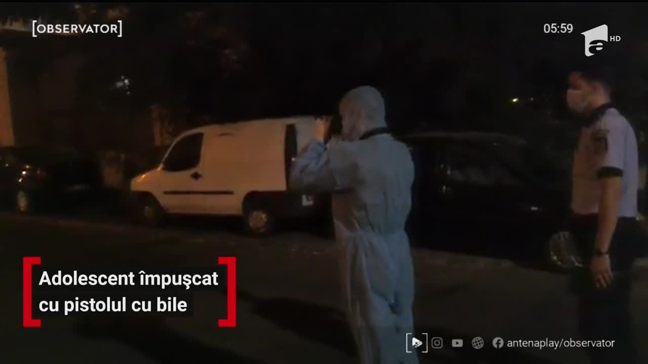 Incident şocant &icirc;n Capitală. Un adolescent de 16 ani a fost &icirc;mpuşcat cu un pistol cu bile, de un individ de 19 ani