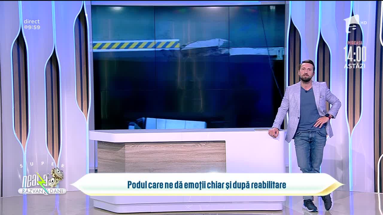 Un buldoexcavator a lovit Podul Constanța! Imagini la Neatza!