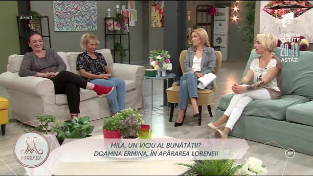 Mila, un viciu al bunătății? Doamna Ermina, &icirc;n apărarea Lorenei!
