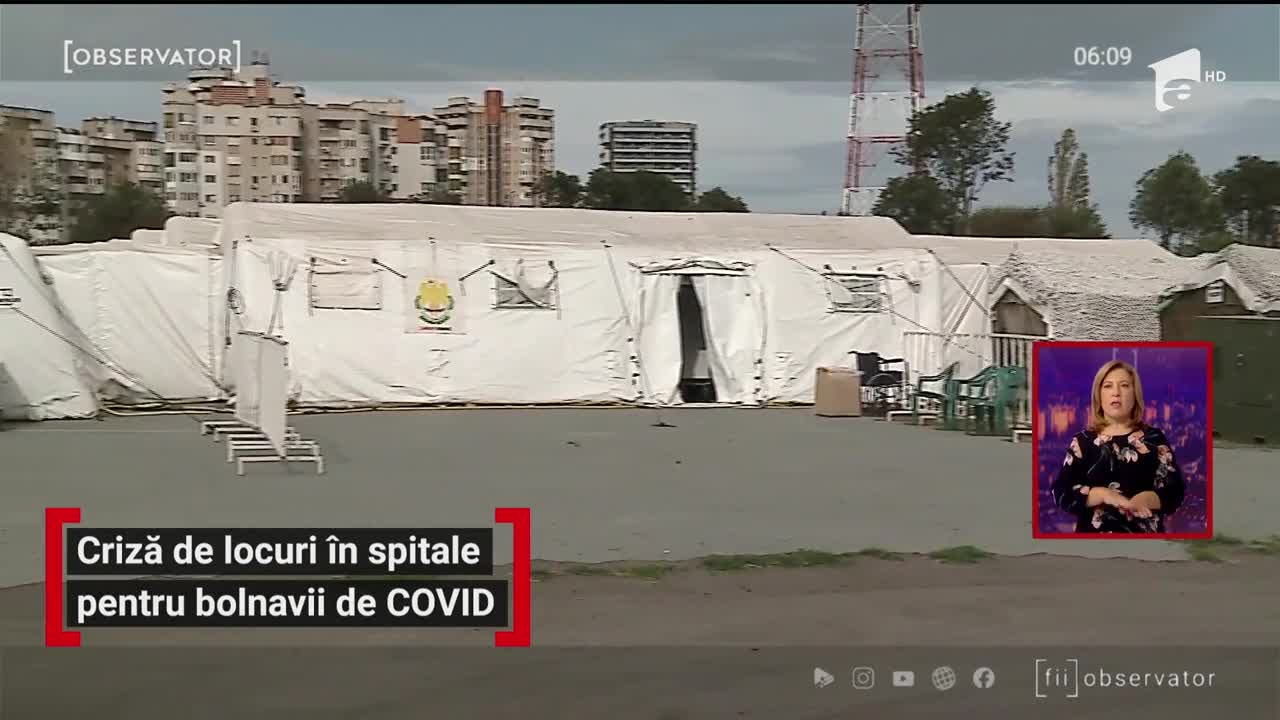 Criză de locuri &icirc;n spitale pentru bolnavii de COVID-19