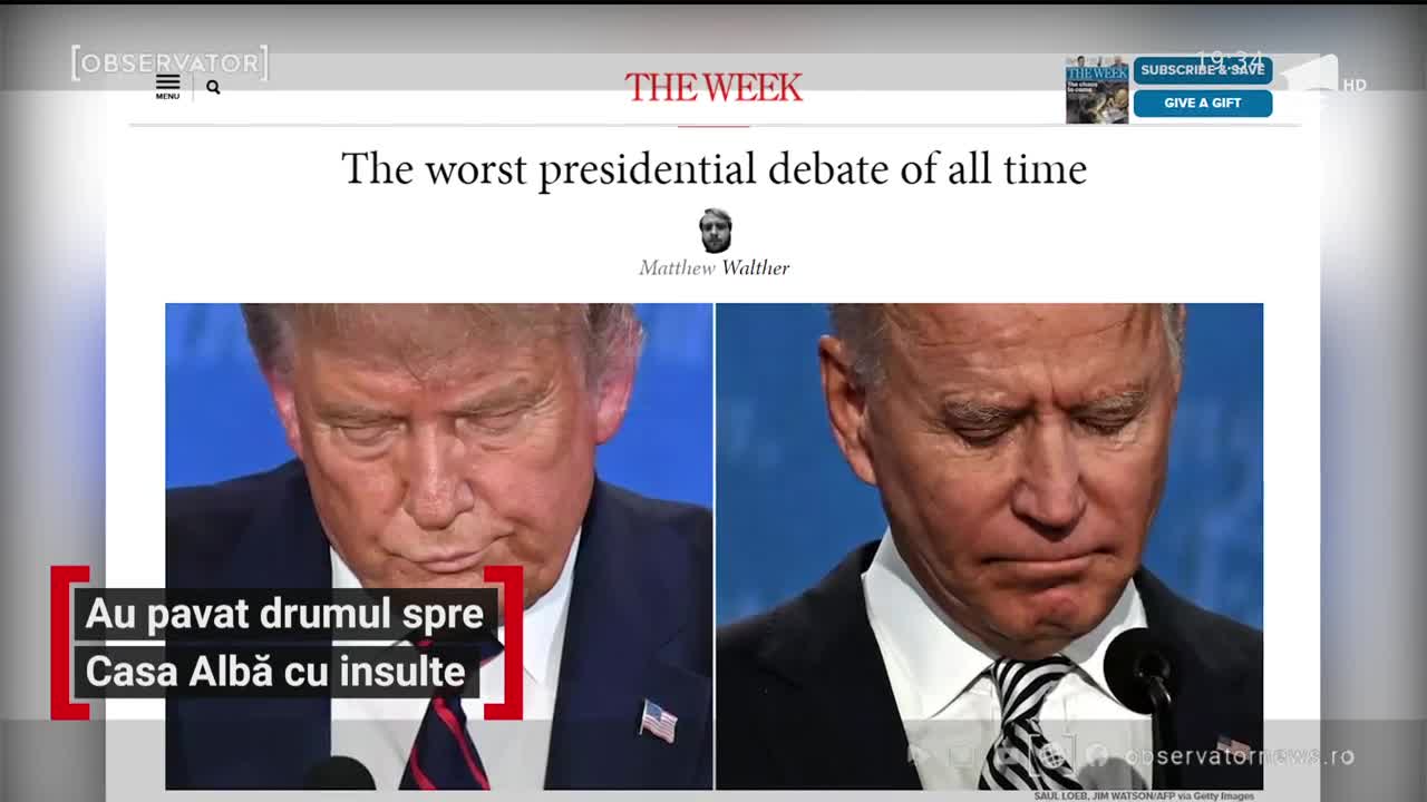 Prima dezbatere dintre Donald Trump şi Joe Biden, presărată cu insulte şi &icirc;njurături