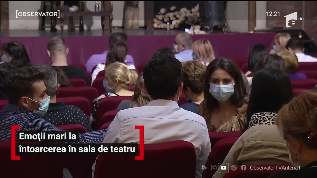 Actorii, emoții mari la &icirc;ntoarcerea &icirc;n sala de teatru