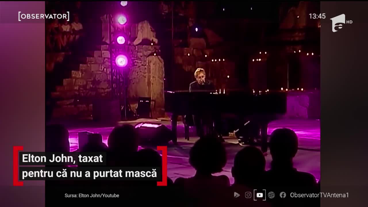 Elton John, amendat pentru că nu a purtat mască