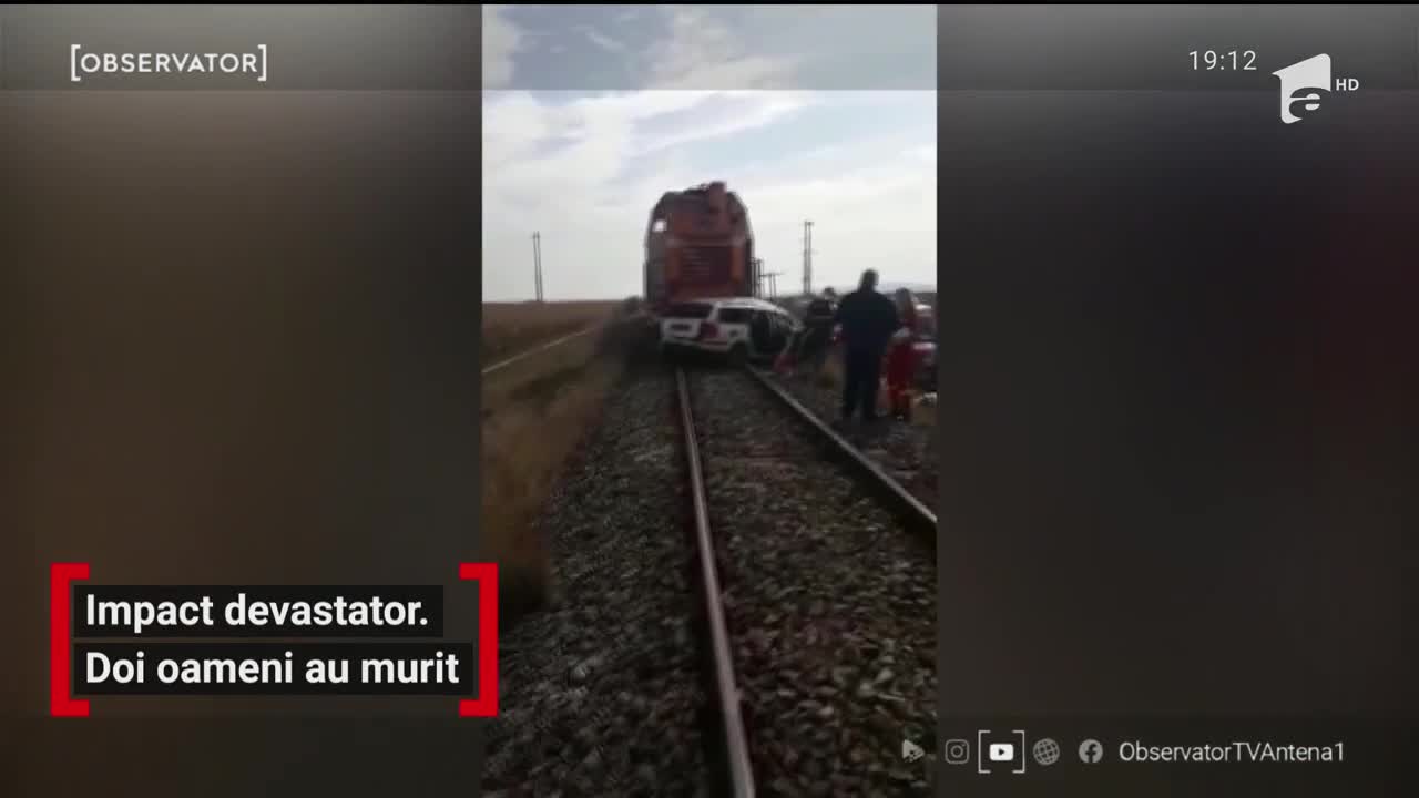 Accident feroviar teribil, &icirc;n judeţul Suceava! Maşină spulberată de tren