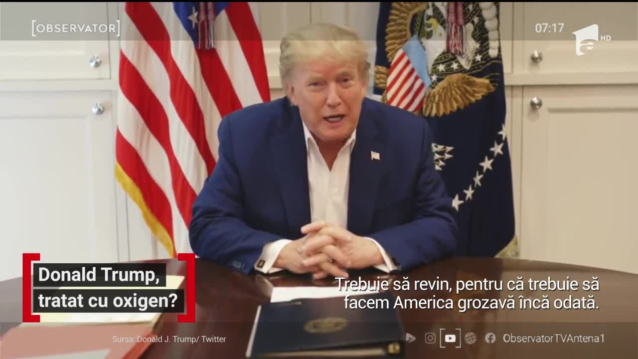 Donald Trump, tratat cu oxigen?