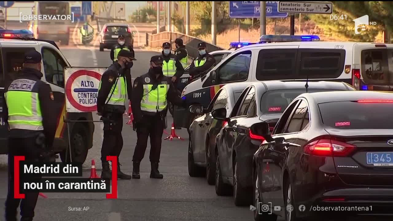 Madrid intră din nou &icirc;n carantină