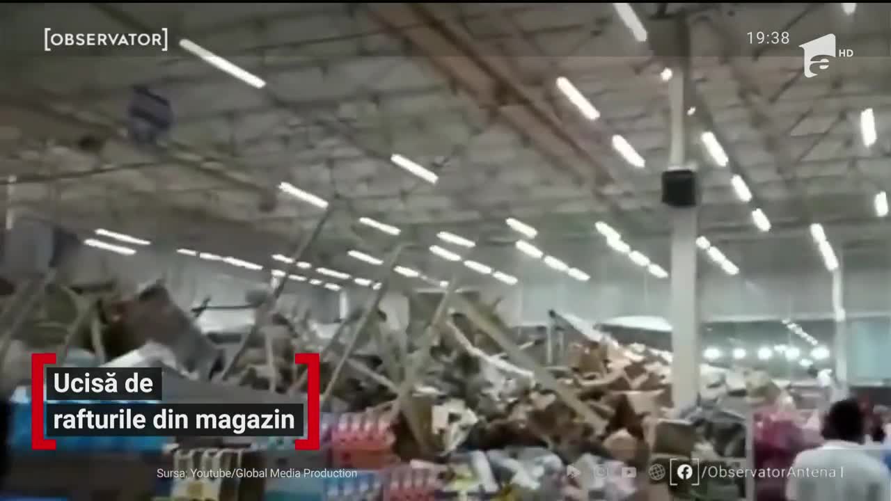 Ucisă de rafturile din magazin