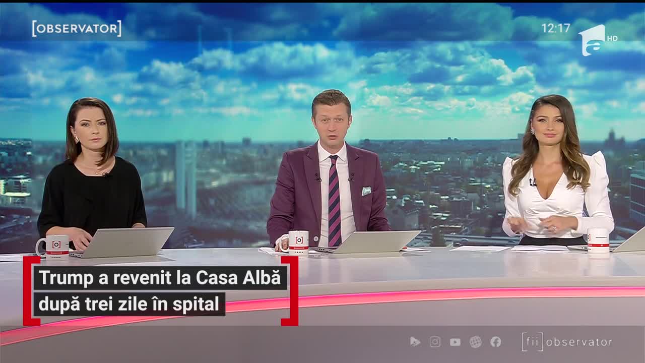 Donald Trump a revenit la Casa Albă după trei zile &icirc;n spital