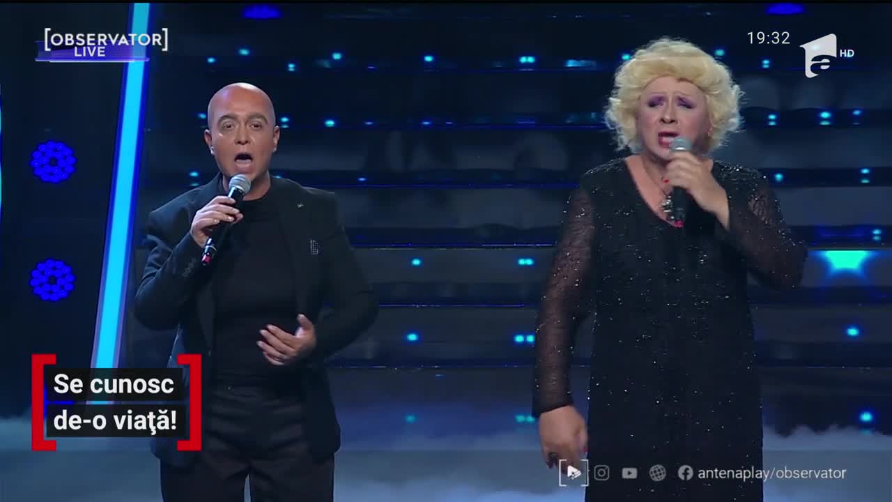 Monica Anghel şi Marcel Pavel se imite unul pe altul, la "Te cunosc de undeva!"