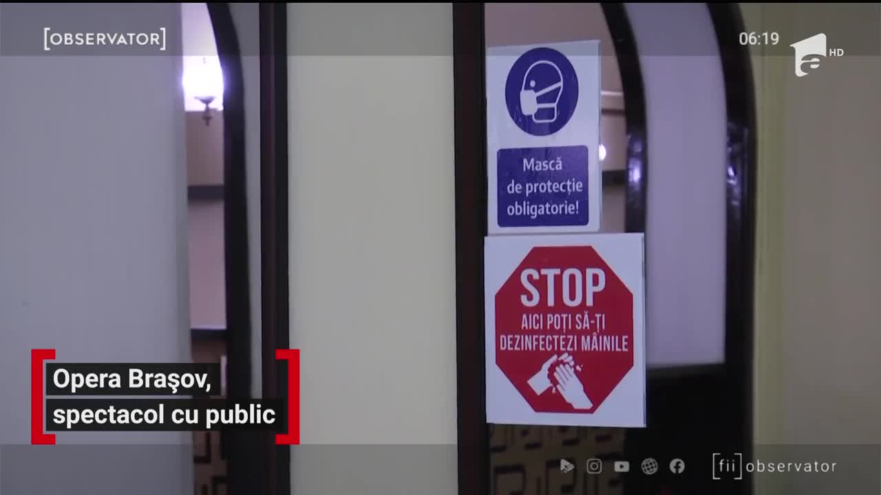 Opera Brașov, spectacol cu public, după şapte luni fără spectacole