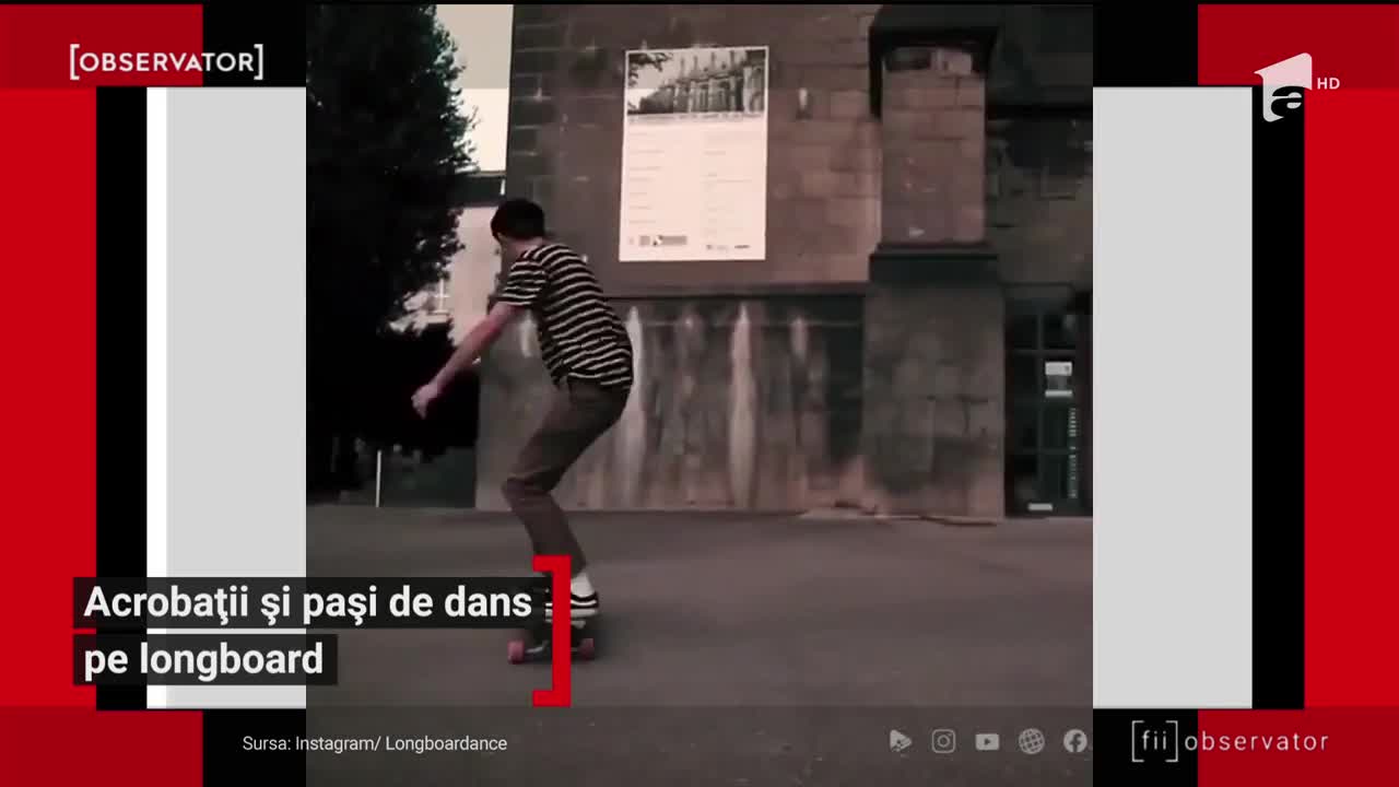 Acrobaţii şi paşi de dans pe placa de longboard