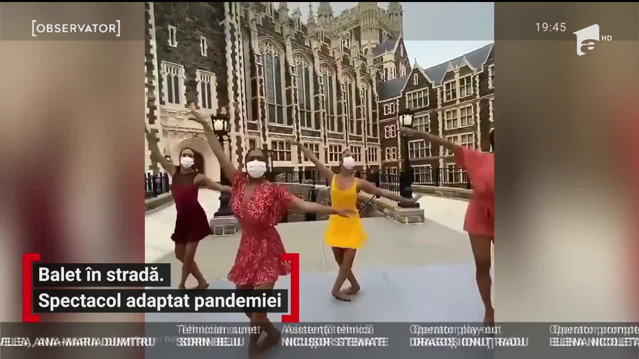 Balet &icirc;n stradă, spectacol adaptat pandemiei