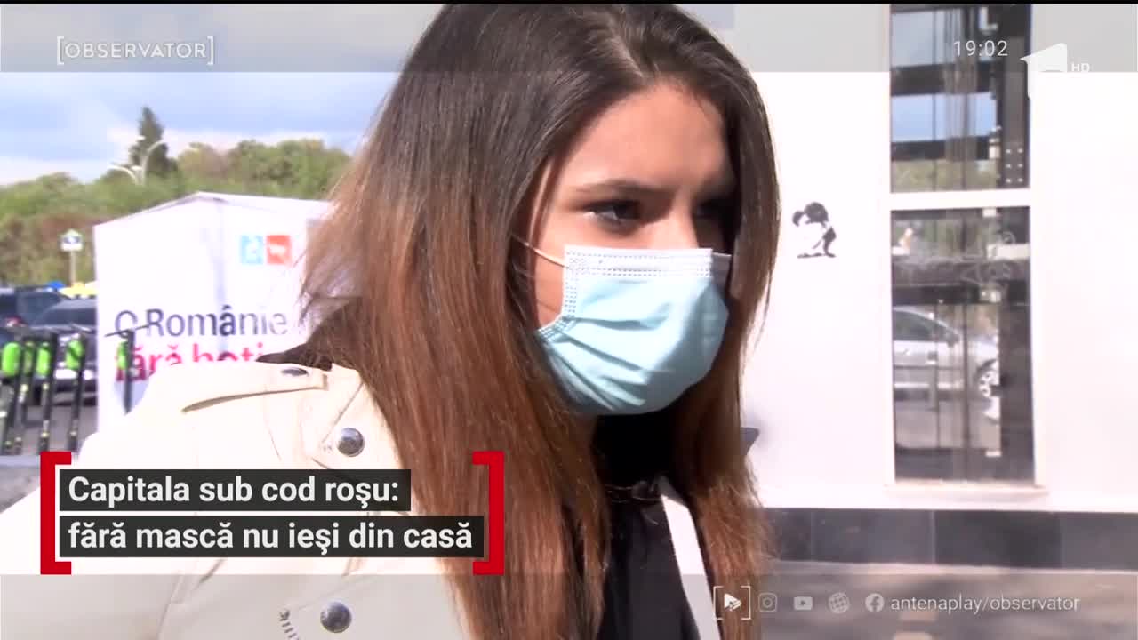 Capitala sub cod roșu! Fără mască nu ieși din casă
