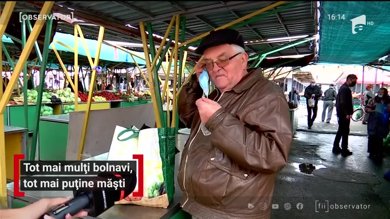 Tot mai mulți bolnavi, tot mai puține măști