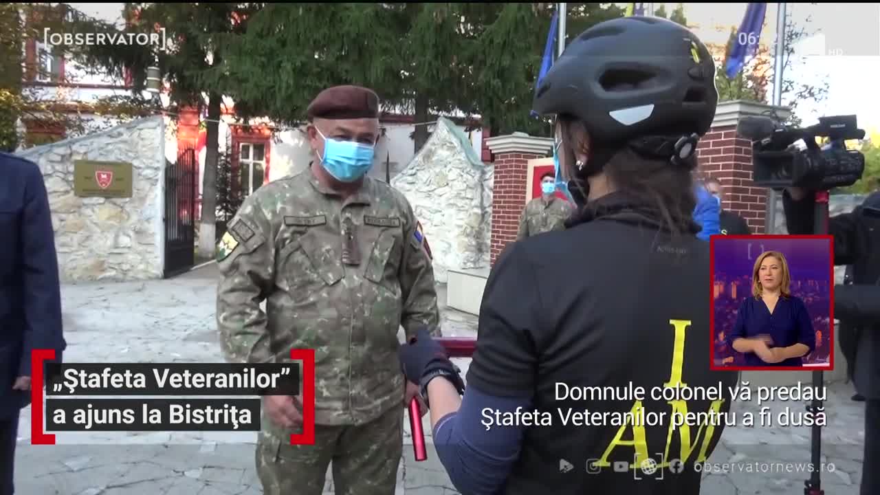 &bdquo;Ştafeta Veteranilor&rdquo; a ajuns la Bistrița. Evenimentul a fost plin de momente emoţionante