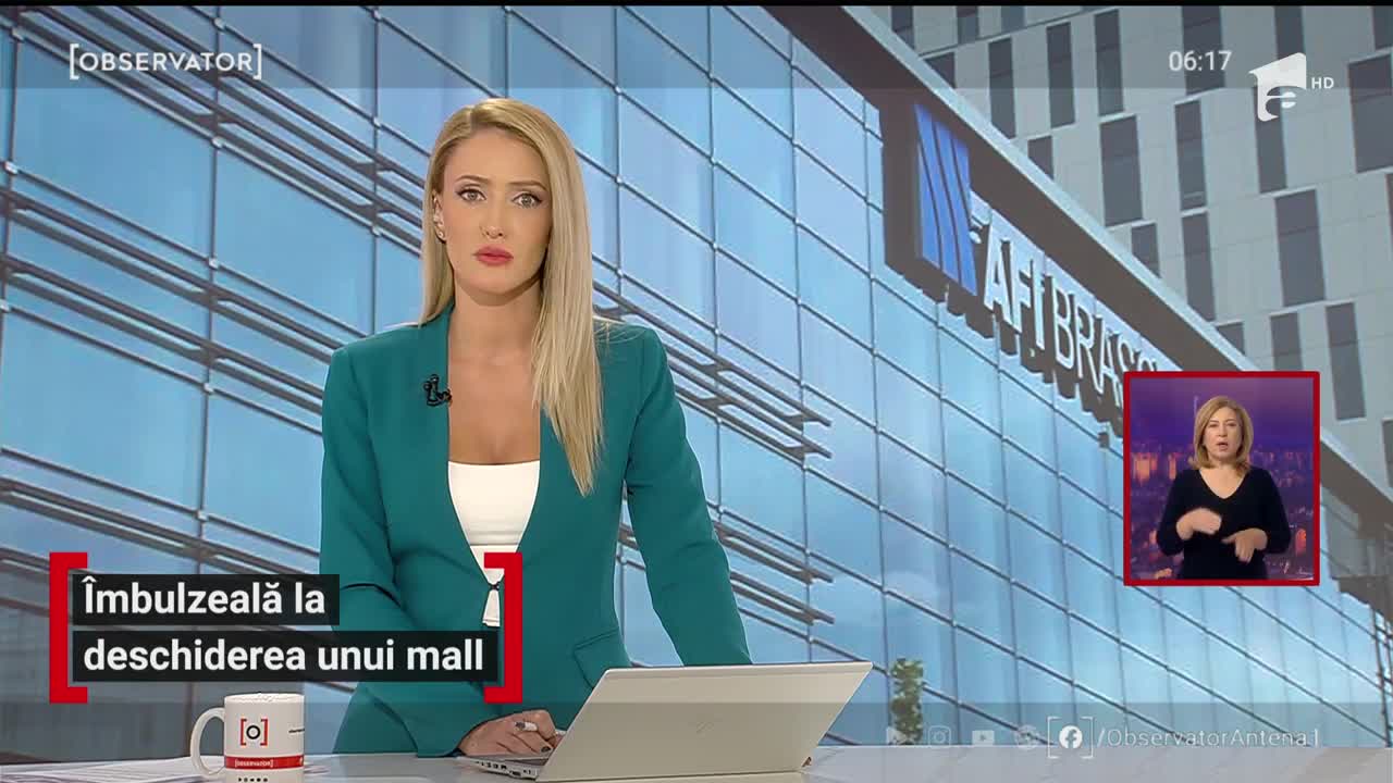 &Icirc;mbulzeală la deschiderea unui mall din Brașov