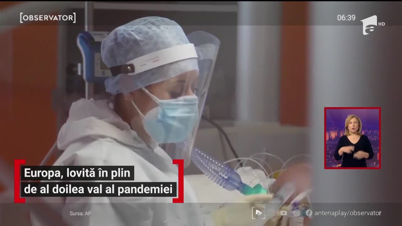 Europa, lovită &icirc;n plin de al doilea val al pandemiei
