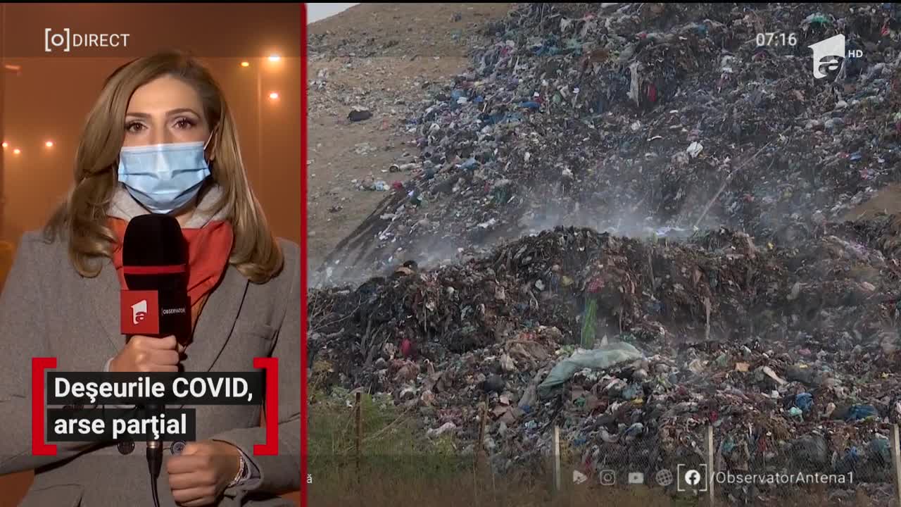 Deșeurile COVID, arse parțial la Slatina