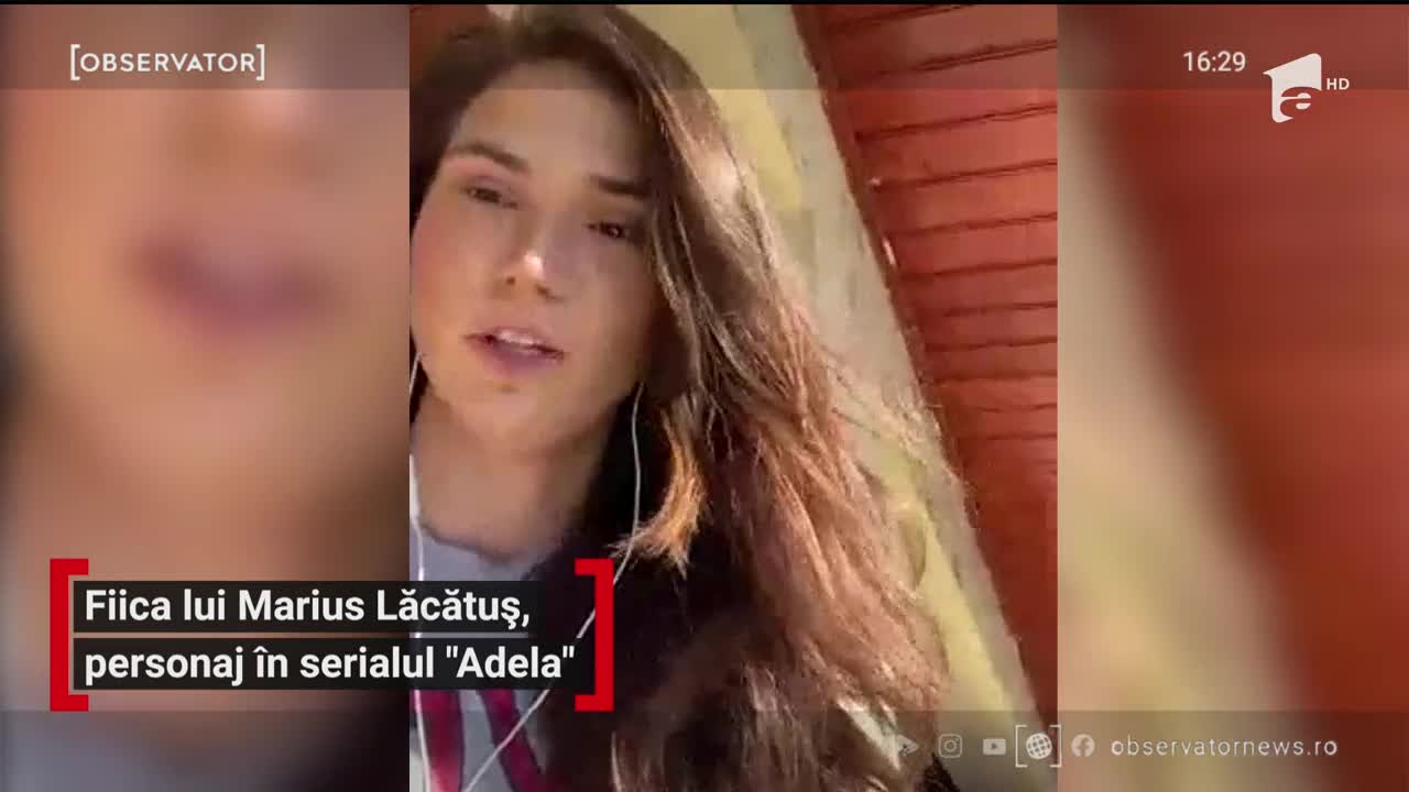 Fiica lui Marius Lăcătuș, personaj &icirc;n serialul Adela