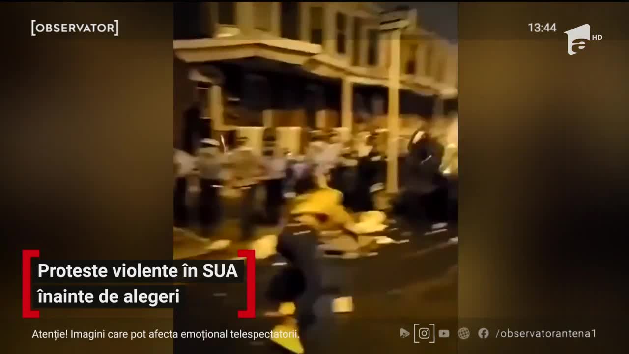 Proteste violente &icirc;n SUA &icirc;nainte de alegeri