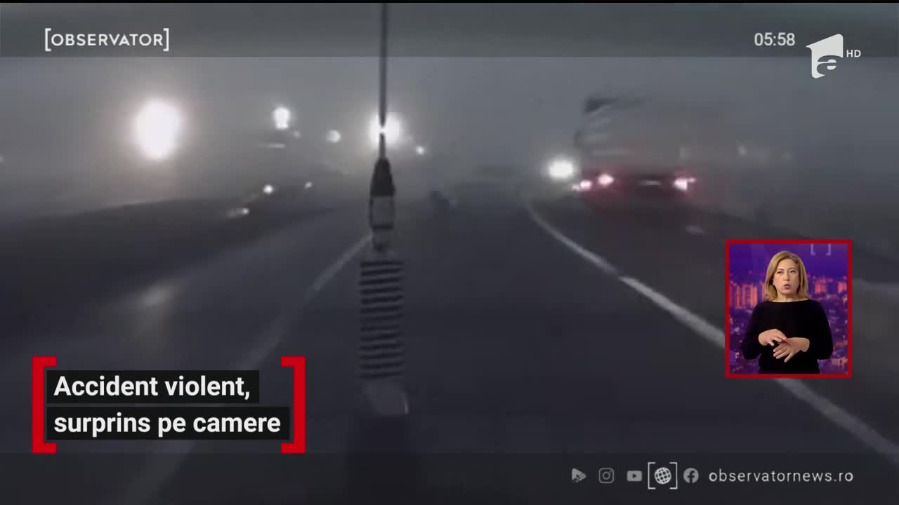 Accident violent, surprins pe camere, &icirc;n apropierea localităţii ieşene Leţcani