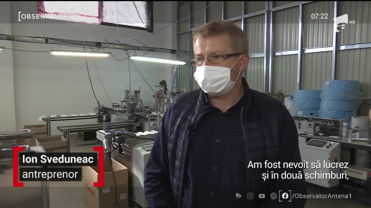De la perne și pilote, un antreprenor din Suceava a trecut la măști de unică folosință