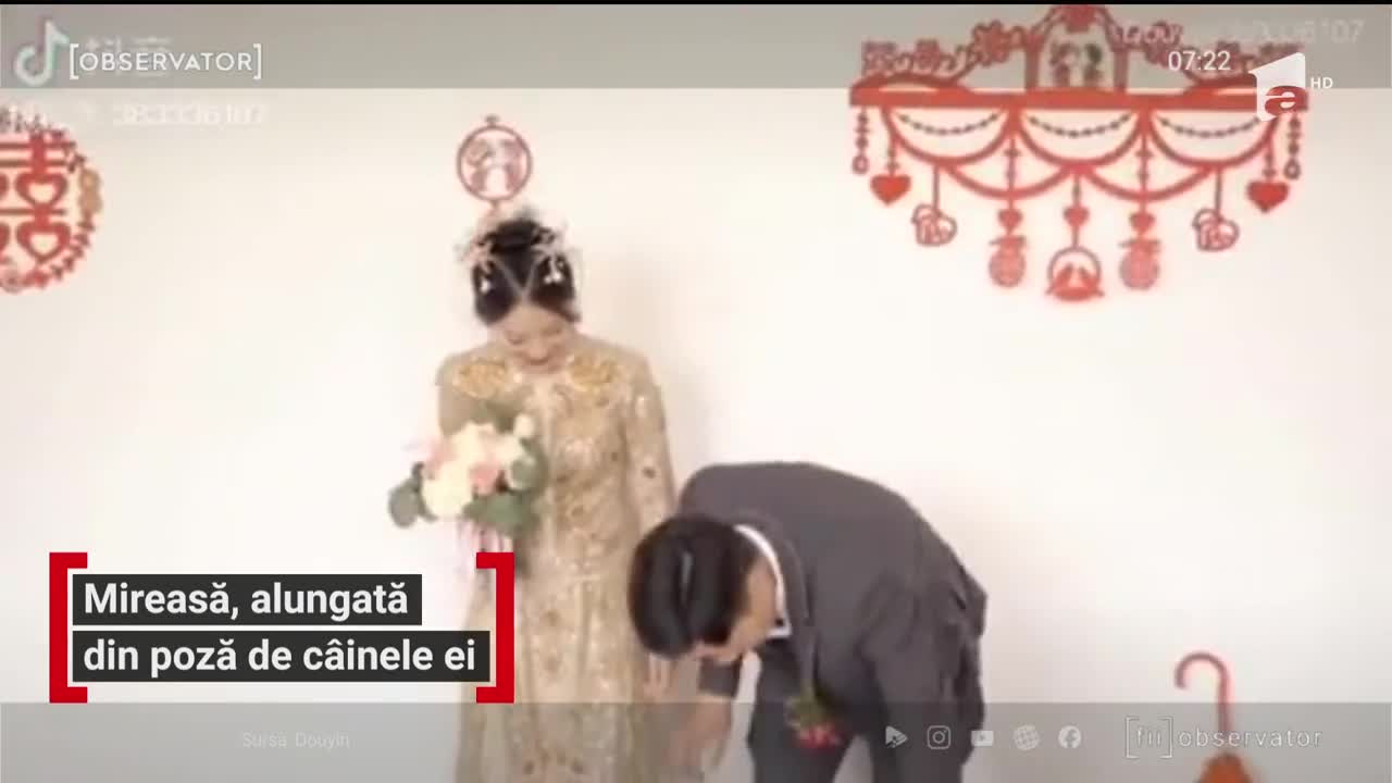 Mireasă &icirc;ndepărtată de mire de un c&acirc;ine