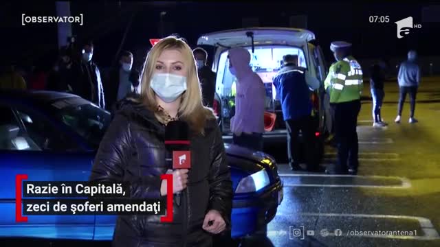 Razie &icirc;n Capitală, zeci de șoferi amendați